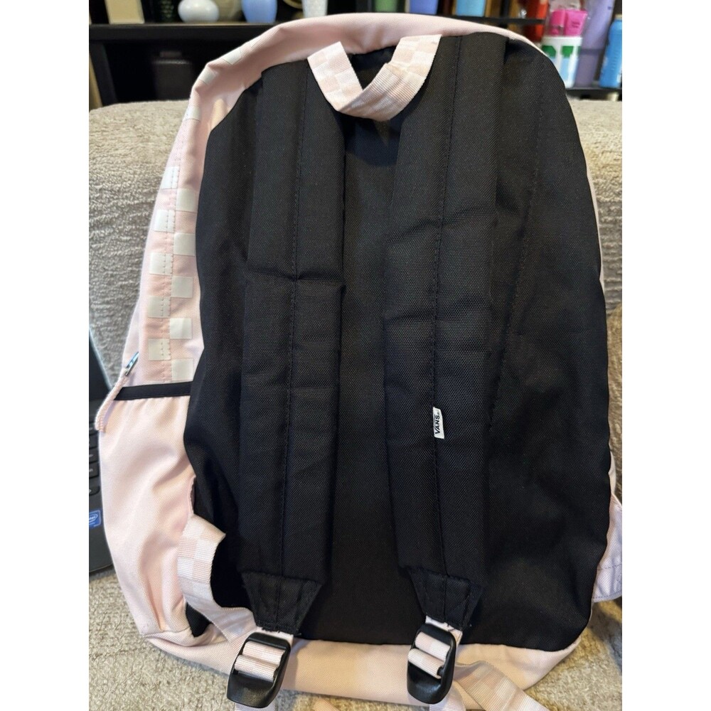 EUC Vans Sporty Realm Cloud Pink Checkerboard Backpack - Picture 5 of 5